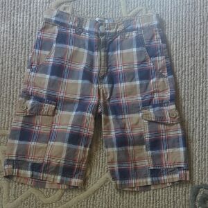 Sale! Bundle 4 items for $5 Old Navy Kids Plaid Cargo Shorts - Blue, Red, Tan